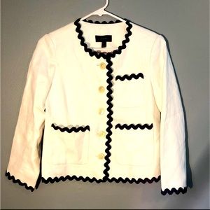 J. Crew white linen blazer